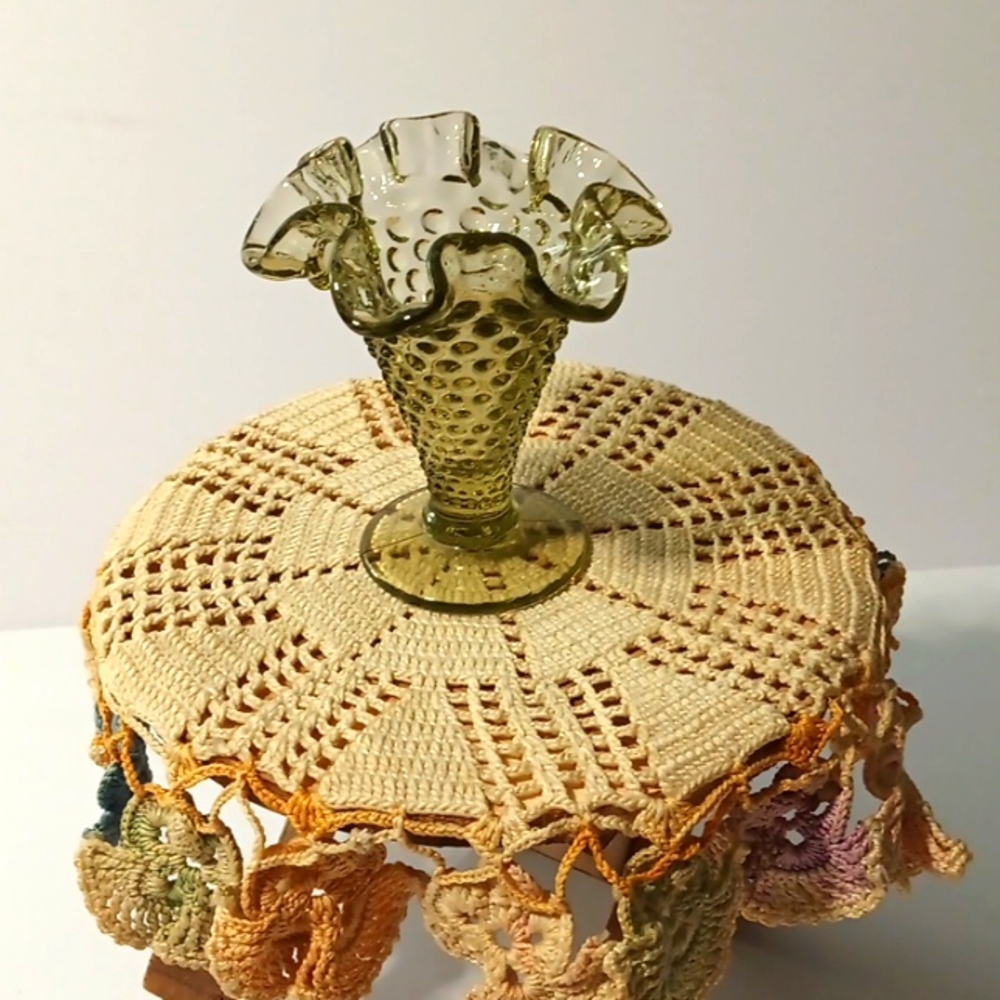 Fenton parfait glass hobnail finish.